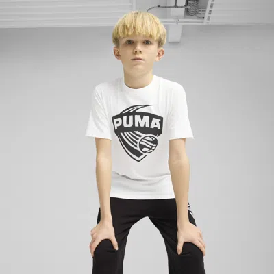 Puma Posterize Basketball Big Kids' T-shirt I In White