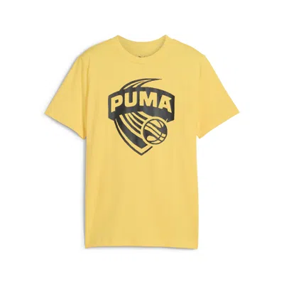 Puma Posterize Basketball Big Kids' T-shirt I In Yellow