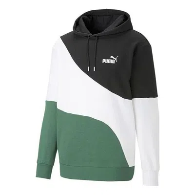 Puma Power Cat Hoodie 'teal' In Green