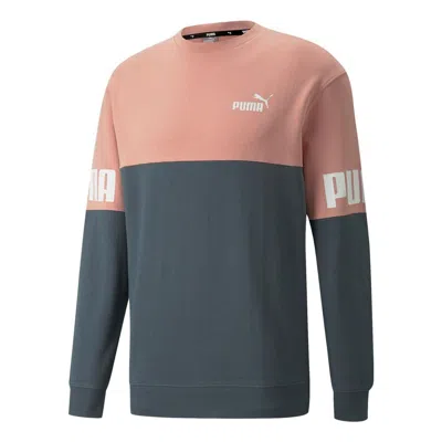 Puma Power Colorblock Crew Sweatshirt 'pink'