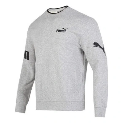 Puma Power Crew Long Tee 'grey' In Gray