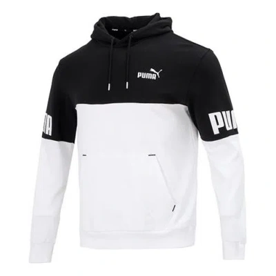 Puma Power Logo Printing Colorblock Sports Black In White