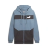 Puma Power Men's Colorblock Hoodie In Gray Skies