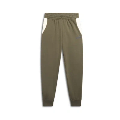 Puma Power Men's Colorblock Pants In Dark Olive