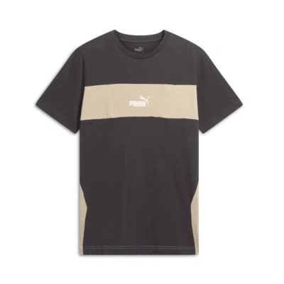 Puma Power Men's Colorblock T-shirt In Black