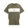 Puma Power Men's Colorblock T-shirt In Dark Olive