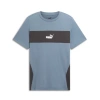 Puma Power Men's Colorblock T-shirt In Gray Skies