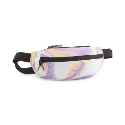 Puma Pr Classic Running Waist Bag In White-grape Mist-aop
