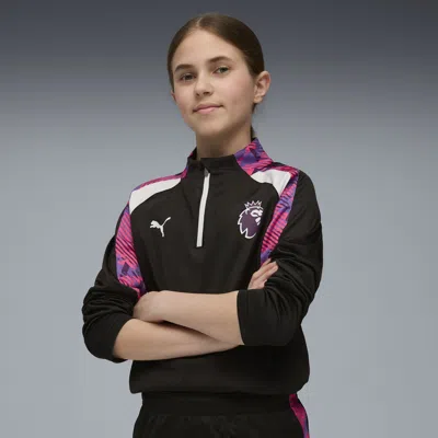 Puma Premier League Quarter-zip Top Brilliance Big Kids In Black