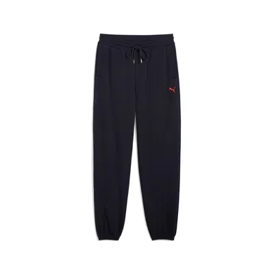Puma Premium Essentials Relaxed Graphic Sweatpants In Black