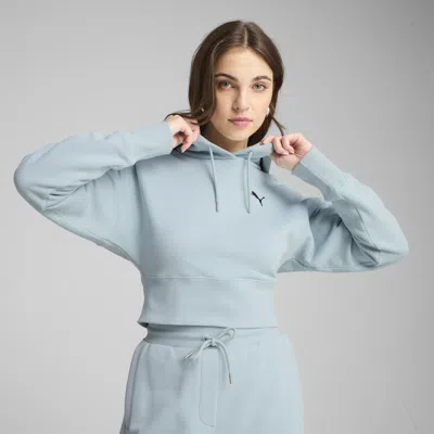 Puma Premium Essentials Women's Relaxed Graphic Hoodie In Green