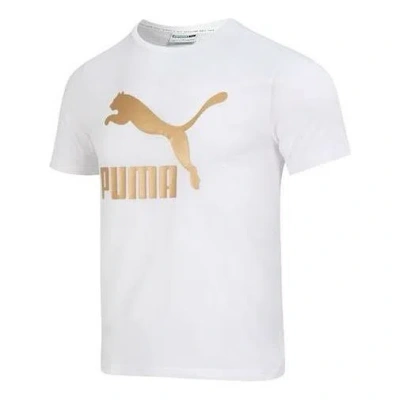 Puma Printed Short Sleeve T-shirt 'white'