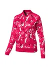Puma Printed Track Jacket In Red