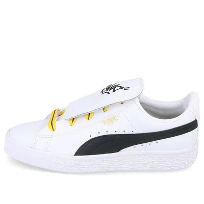 Puma (ps)  Minions Basket Tongue Ps Sneakers White/black In Multi