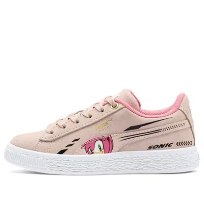 Puma (ps)  Sonic The Hedgehog X Suede 'who's Faster - Rosewater' In Brown