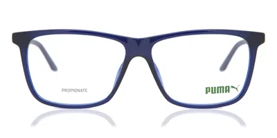 Puma Pu0334o 003 Men's Glasses Blue Size 58 - Free Lenses - Blue Light Block Available In Neutral