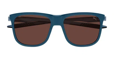 Puma Pu0395s 002 Men's Sunglasses Blue Size 57