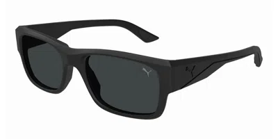 Puma Pu0438s 001 Men's Sunglasses Black Size 57
