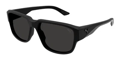 Puma Pu0445s Polarized 002 Men's Sunglasses Black Size 59