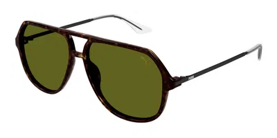 Puma Pu0460s 002 Men's Sunglasses Tortoiseshell Size 58 In Brown