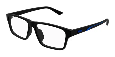 Puma Pu0477oa Asian Fit 002 Men's Glasses Black Size 55 - Free Lenses - Blue Light Block Available