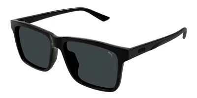 Puma Pu0479sa Asian Fit 001 Men's Sunglasses Black Size 58