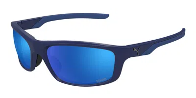 Puma Pu0480s 004 Men's Sunglasses Blue Size 62