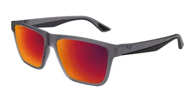 Puma Pu0484s 005 Men's Sunglasses Grey Size 57 In Gray