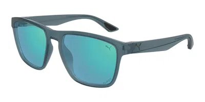 Puma Pu0505s Polarized 005 Occhiali Da Sole Blu Per Uomo In Blue