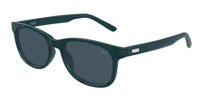 Puma Pu0526s 004 Men's Sunglasses Blue Size 55 - Free Rx Lenses  - Free Rx Lenses