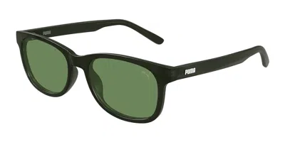 Puma Pu0526s 005 Men's Sunglasses Green Size 55 - Free Rx Lenses  - Free Rx Lenses