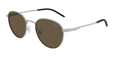 Puma Pu0535s 002 Men's Sunglasses Gunmetal Size 50 - Free Rx Lenses  - Free Rx Lenses In Gray