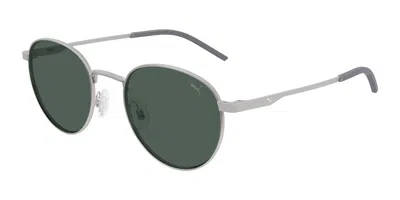 Puma Pu0535s 004 Men's Sunglasses Gunmetal Size 50 - Free Rx Lenses  - Free Rx Lenses In Gray