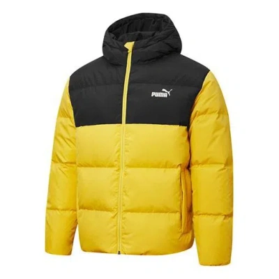 Puma Puffer Down Jacket 'yellow Black' In Multi