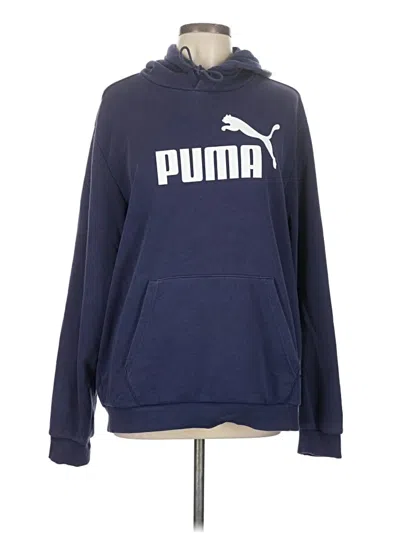Pre-owned Puma Pullover Hoodie In Blue