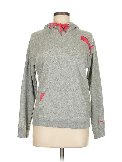 Pre-owned Puma Pullover Hoodie In Gray
