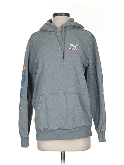 Pre-owned Puma Pullover Hoodie In Gray