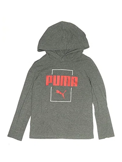 Pre-owned Puma Kids' Pullover Hoodie In Gray