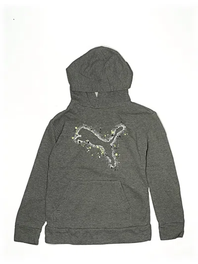 Pre-owned Puma Kids' Pullover Hoodie In Gray