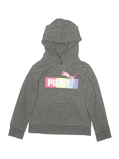 Pre-owned Puma Kids' Pullover Hoodie In Gray