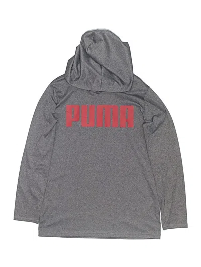Pre-owned Puma Kids' Pullover Hoodie In Gray