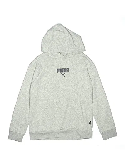 Pre-owned Puma Kids' Pullover Hoodie In Gray
