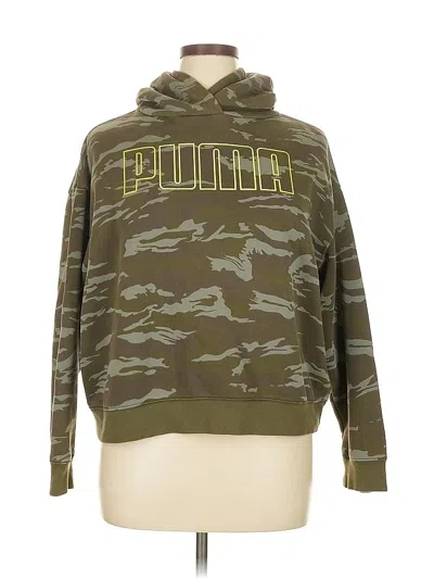 Pre-owned Puma Pullover Hoodie In Green