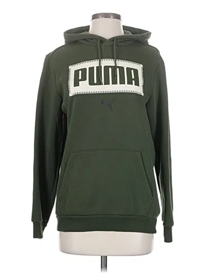 Pre-owned Puma Pullover Hoodie In Green
