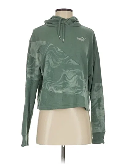Pre-owned Puma Pullover Hoodie In Green