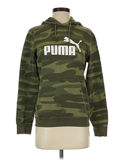 Pre-owned Puma Pullover Hoodie In Green