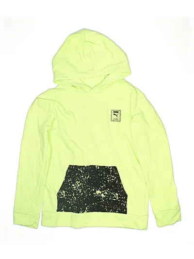 Pre-owned Puma Kids' Pullover Hoodie In Green