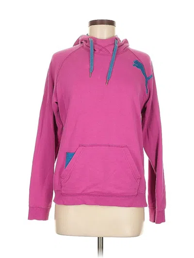 Pre-owned Puma Pullover Hoodie In Pink