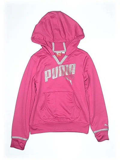 Pre-owned Puma Kids' Pullover Hoodie In Pink