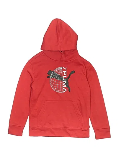 Pre-owned Puma Kids' Pullover Hoodie In Red
